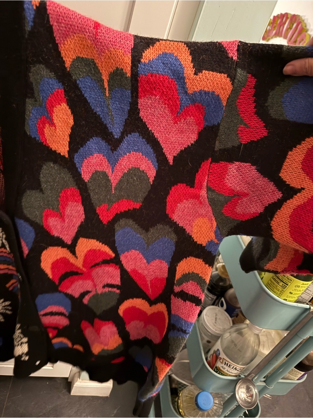 Farm Rio Multicolor Floral-Print V-Neck Cardigan Sweater - Picture 3 of 5